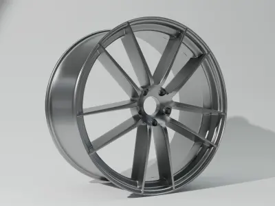 Sport Car Wheel Low-poly 3D model
