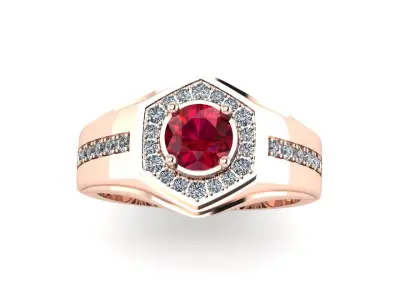 Men diamond ring 3d render - small version 3D print model