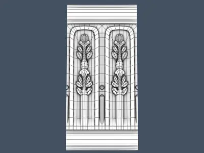 Frieze decorative crown moulding 3D model
