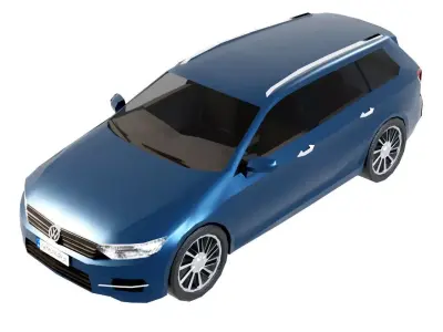 Volkswagen Passat B8 Variant Low-poly 3D model
