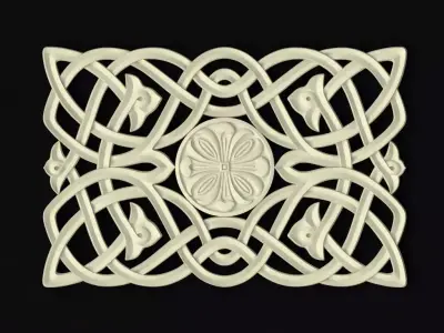 Central decor ornament for furniture 3D model 432