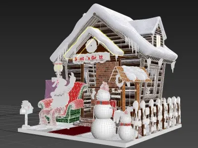 Santas Grotto Christmas Decoration 3D model