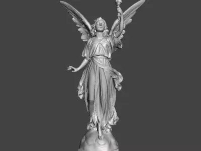 ANGEL WITH TORCH WISDOM STATUE ART SCULPTURE FIGURE MODEL 3D print model