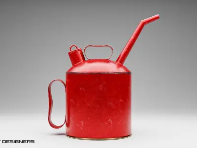 Motor Oil Can Low-poly 3D model