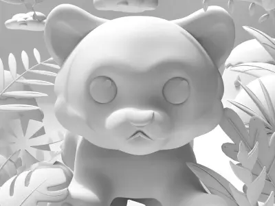 Cute Small Tiger 3D model