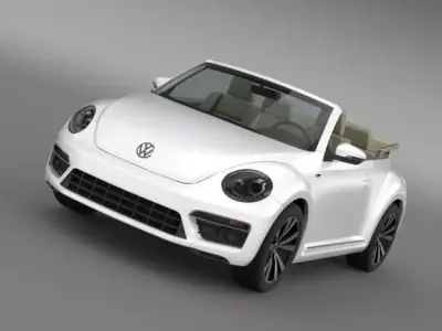 VW Beetle RLine Cabrio 2014 3D model