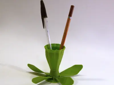 DAFFODIL pen holder in shape of flower 3D print model