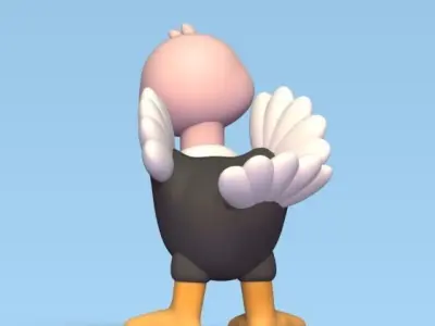 Dancing Ostrich 3D print model