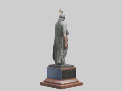 The Call of Freedom statue model Low-poly 3D model