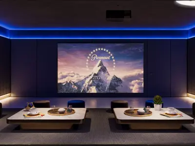 Luxury Home Cinema Interior Villa Theater 3Ds Max FBX 3D model 3D model