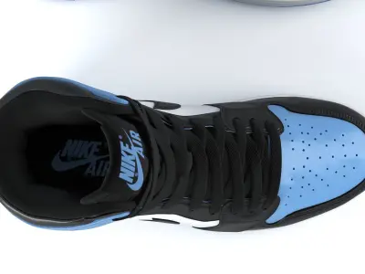 Jordan 1 Retro   PBR Low-poly 3D model