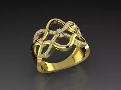 Diamond Jewelry Ring  3D print model