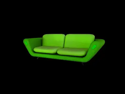 Retro Sofa Free low-poly 3D model