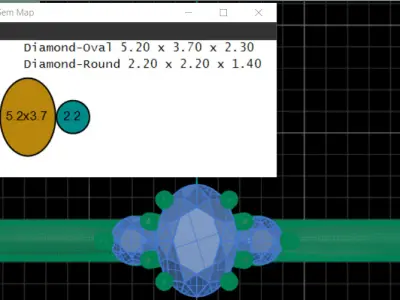 3dm and 2 Stl files setting and shank supported 3D print model