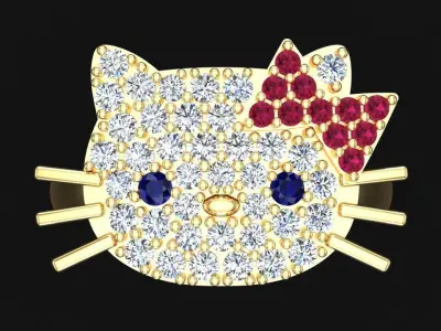 Kitty ring - Cat Rings  3D print model