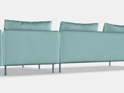 SODERHAMN 4-seat sofa with chaise longue 2 Low-poly 3D model