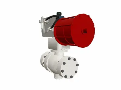 One Side On Off Valve Low-poly 3D model