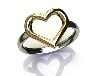 Heart ring 21 3D print model