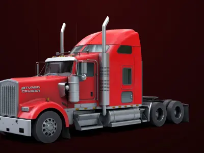 Heavy Truck Chassis 02 Generic All PBR Unity Low-poly 3D model
