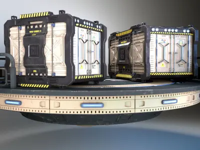 container 03 Low-poly 3D model