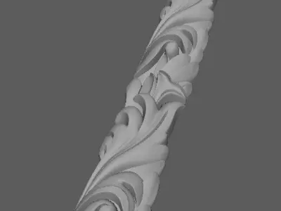 Central decor ornament for furniture 3D model 230