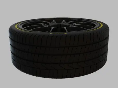 Miniature Enkei GTC02 Rim and Tire - 3D Print - No Textures 3D print model