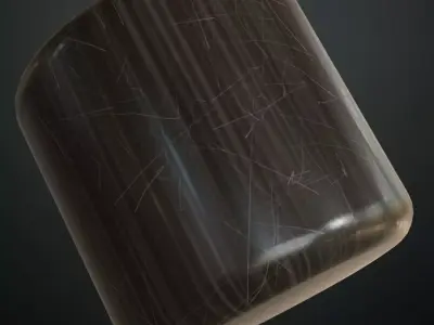 Dark Scratched Brushed Metal PBR Seamless Texture