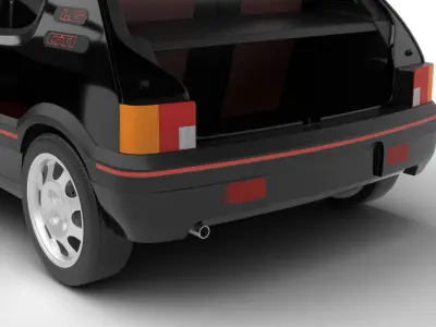 Peugeot 205 GTI 1 6 1992 HQ 3d model 3D model