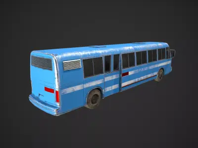 Abandoned Rusty Vehicles Pack 9 In 1 Low-poly 3D model