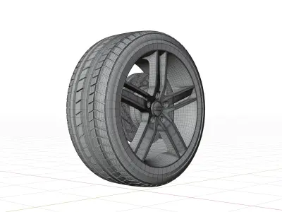 Audi A3 Sedan 2014 Wheel 3D model