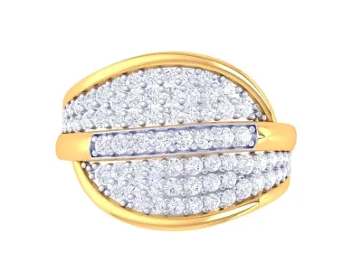 Ladies diamond ring 3D print model shop
