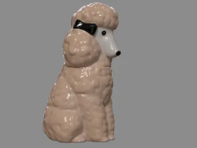 Ceramic Poodle 3D model