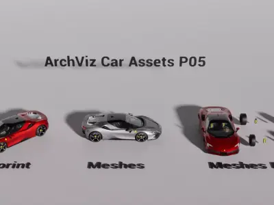ArchViz Car Assets P05 - Unreal Engine 5 3D model