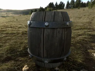 Barrel  Free low-poly 3D model