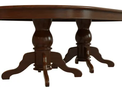 Wood table 2000 Low-poly 3D model