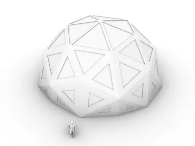 Geodesic Dome with Dynamic Perforations 3D model
