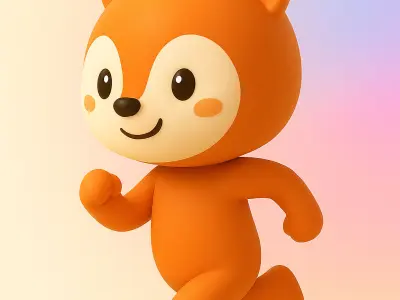 Cartoon Fox character 3d  Low-poly 3D model
