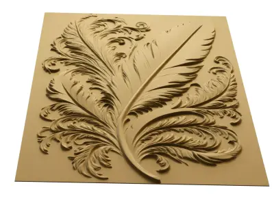 modern panel wall decor set relief stl mural CNC 279 3D model