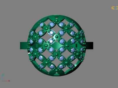 STL 3DM Women Ring Womens Ring Diamonds With Stone Model 3D print model