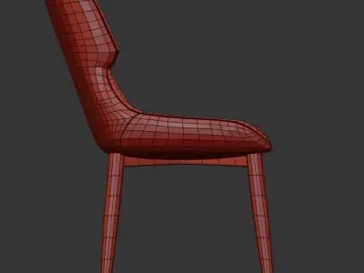 Modern Black Chair 3D model