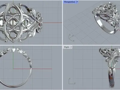 Inda Melia ring 3D print model