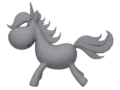 Unicorn Cartoon 3D model