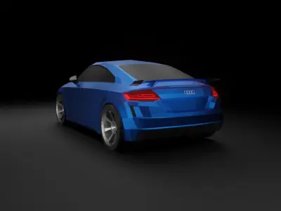 Audi TT RS 2020 low poly 3D model Low-poly 3D model