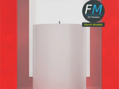 Lantern with candle 3 3D model