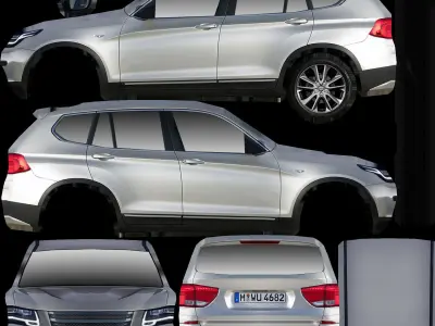 Generic SUV v6 Low-poly 3D model