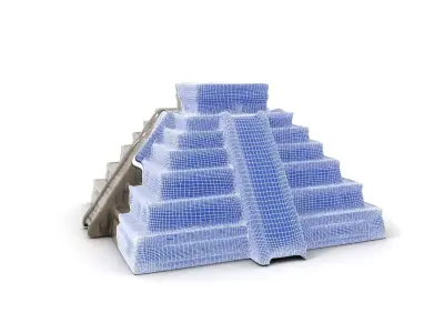 Stone Pyramid Temple model pack Low-poly 3D model