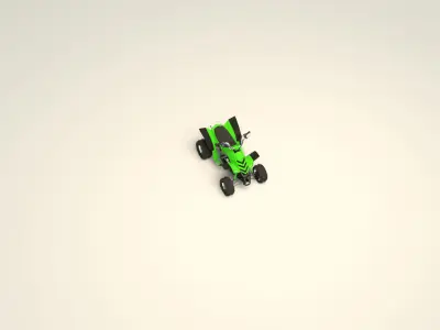 Low Poly ATV 02 Low-poly 3D model