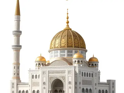 Ornate Mosque Architecture Model Pack Low-poly 3D model