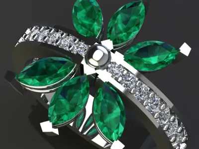 Ring - 3D Model of a Luxury Ring with Fine Details 3D print model