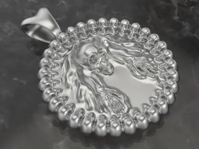 skull pendant  3D print model